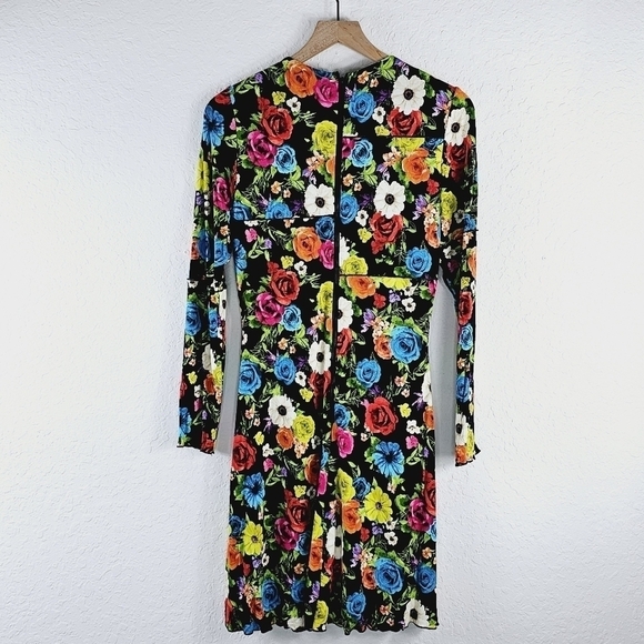 New! Alice + Olivia Delora Floral Midi Dress Flower Garden - Picture 6 of 16